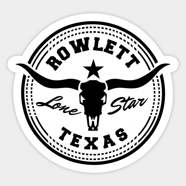 Rowlett Texas Longhorn USA Sticker by urban-wild-prints